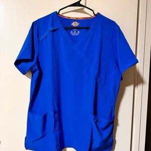 Dickies Royal Blue V-Neck Scrub Top